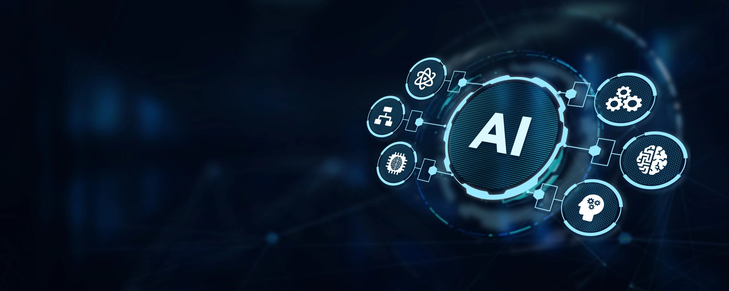AI Learning and Artificial Intelligence Concept. Business, modern